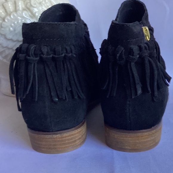 Aldo Black Ankle Boot with Fringe - Picture 3 of 5